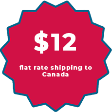 $12 Flat rate shipping to Canada