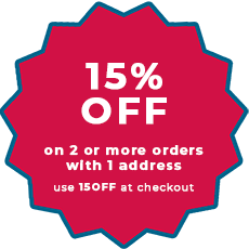 15$ OFF on 2 or more orders with 1 address